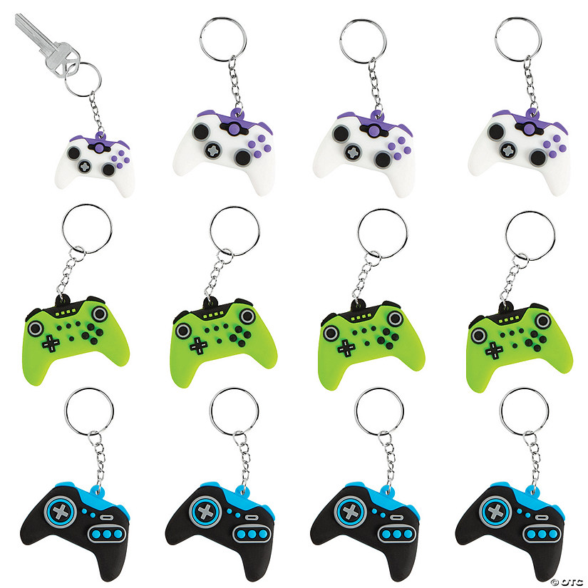 2&quot; Game Controller Gamer Keychains - 12 Pc. Image