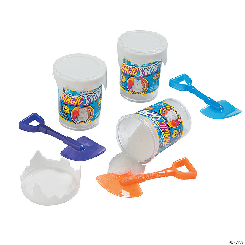 2" Make Your Own Magic Snow Containers with Shovels - 12 Pc. Image