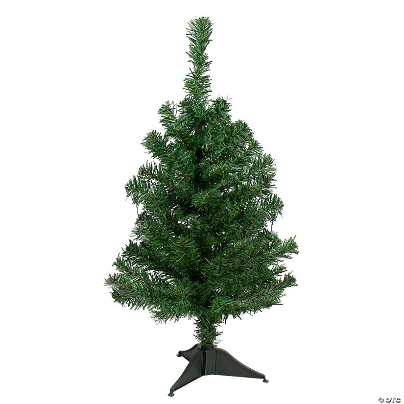 2' Medium Two-Tone Mixed Green Pine Artificial Christmas Tree - Unlit Image