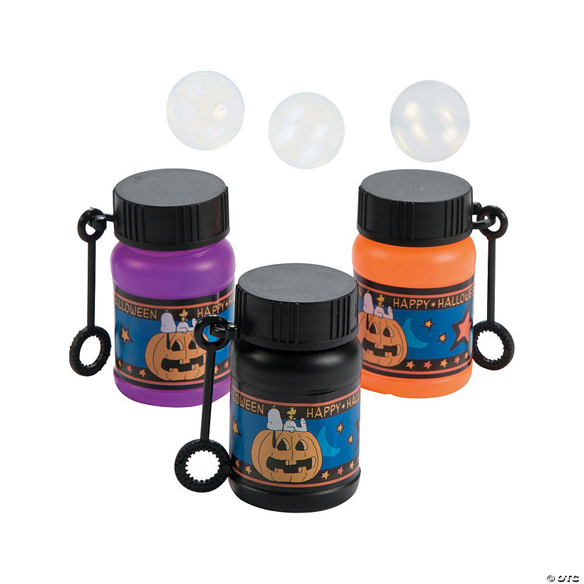 2" Mini Peanuts&#174; Halloween Bubble Bottles - 24 Pc. Image