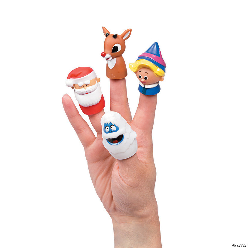 2" Mini Rudolph the Red-Nosed Reindeer<sup>&#174;</sup> Vinyl Finger Puppets - 24 Pc. Image