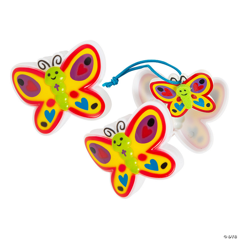 2" New Life in Jesus Craft Kit-Filled Butterfly-Shaped Plastic Easter Eggs - 12 Pc. Image