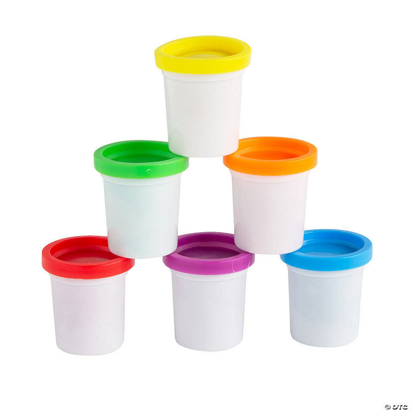 2 oz. Bulk 30 Pc. 6-Color Classic Dough Plastic Container Classpack Image