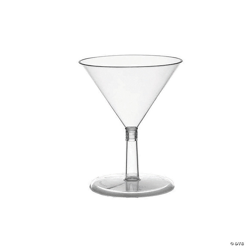 2 oz. Clear Plastic Mini Martini Shot Glasses (112 Glasses) Image