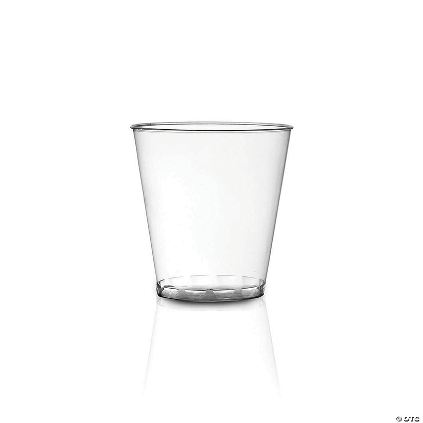 2 oz. Clear Round Plastic Disposable Shot Glasses (1200 Glasses) Image