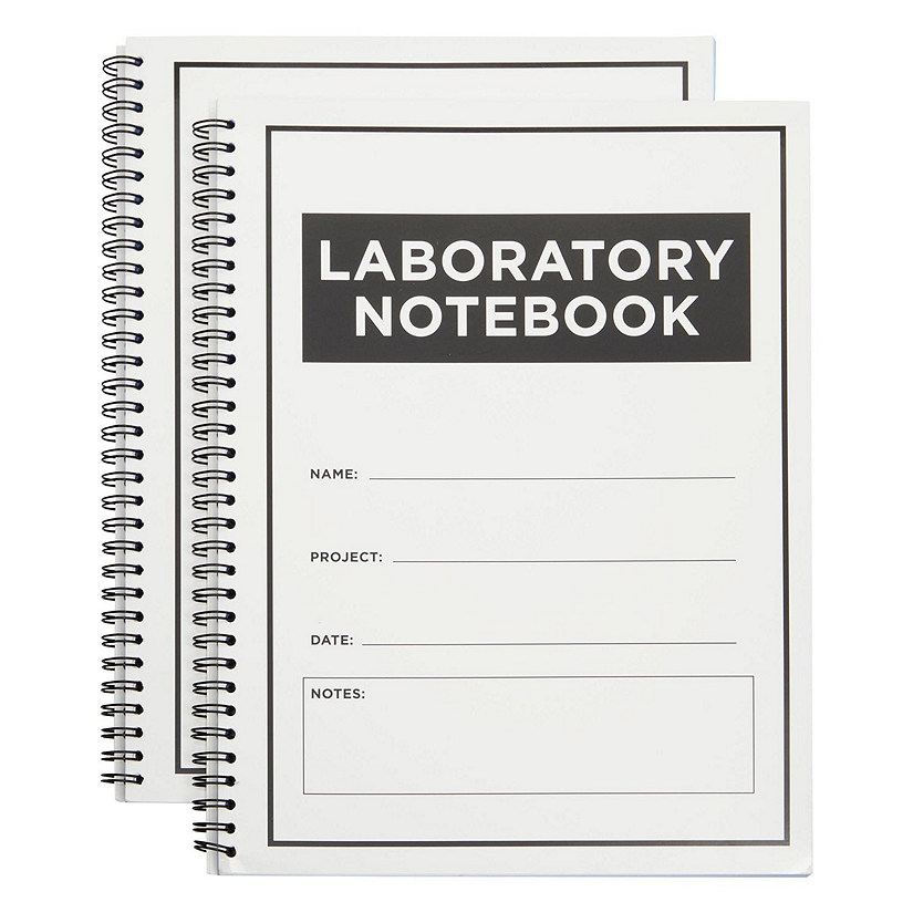 2 Pack Carbonless Lab Notebooks, 100 Sheets Each (8.5 x 11 In) Image