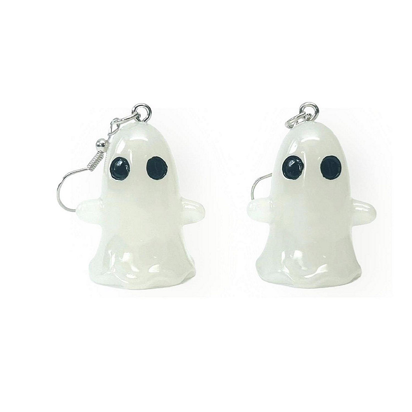 2 Pack Glow Cute Ghost Halloween Earrings Image