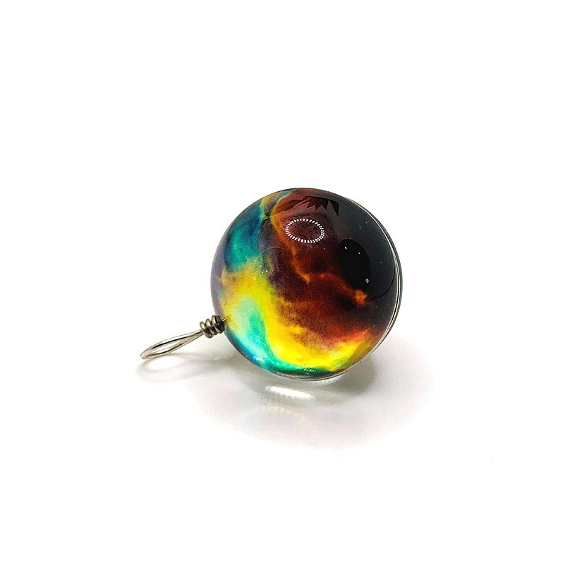 2 Pcs Glass Galaxy Nebula Pendant Charms Image