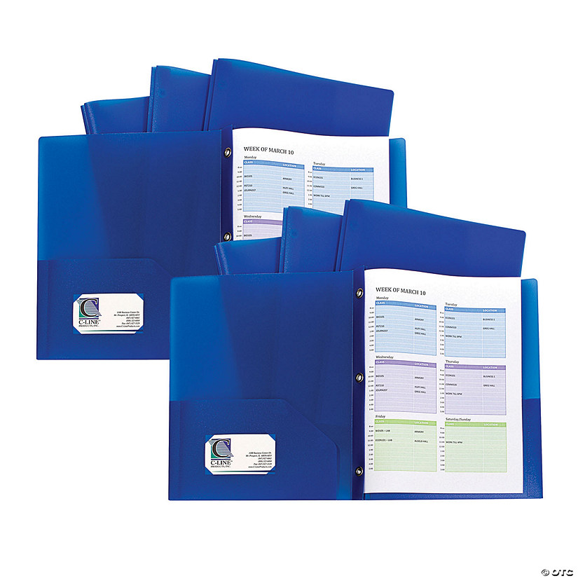 2-Pkt Heavyweight Portfolio Folder Blue Image