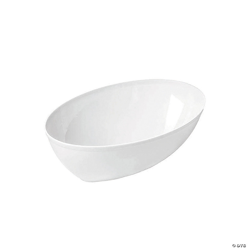 2 qt. White Oval Plastic Serving Bowls (21 Bowls) Oriental Trading