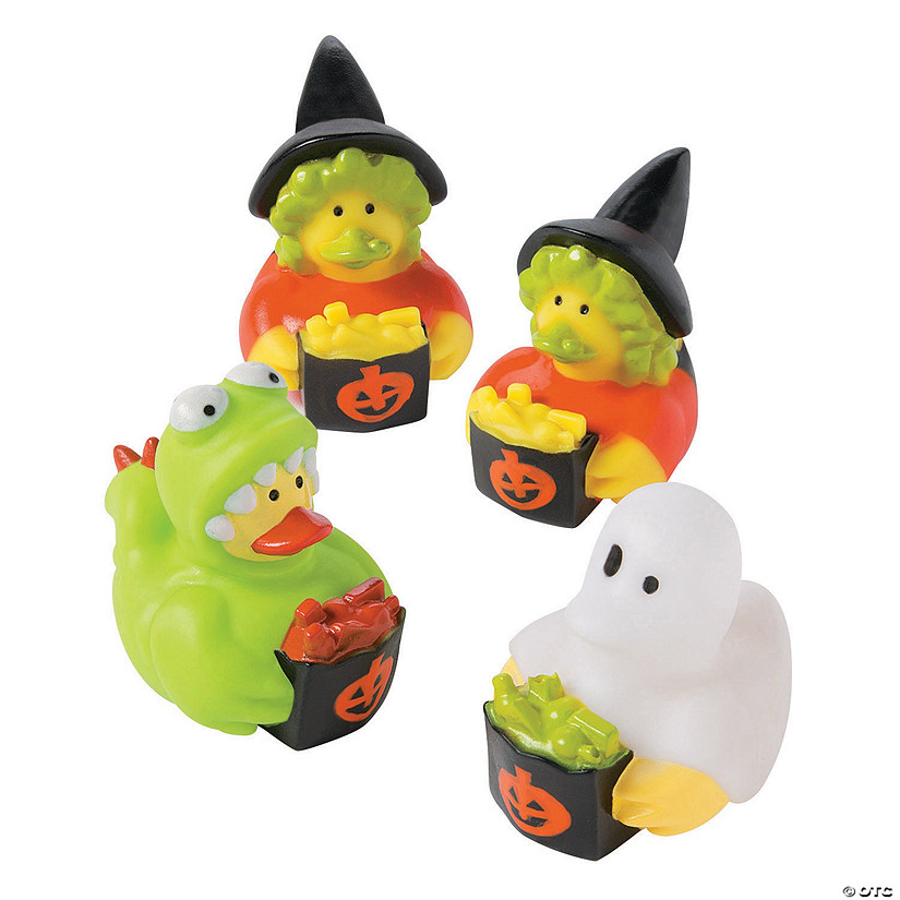 2" Trick-or-Treating Witch, Monster & Ghost Rubber Ducks - 12 Pc. Image