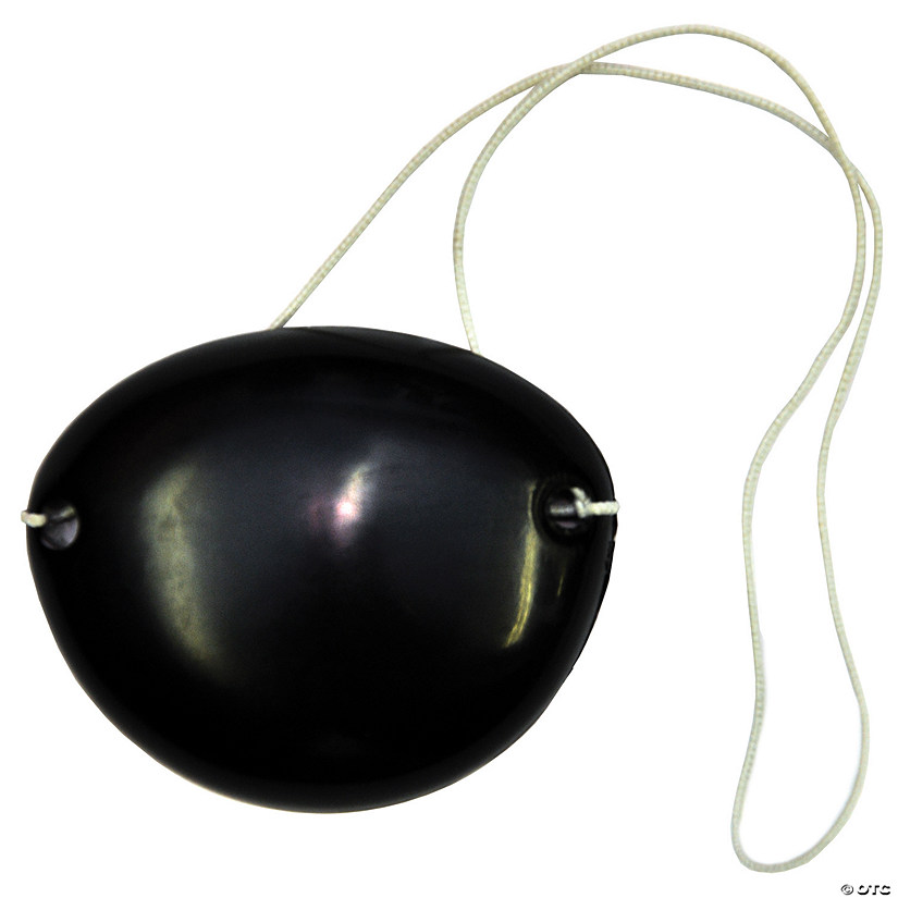 2" x 1 1/2" Black Plastic Pirate Costume Eyepatch Image