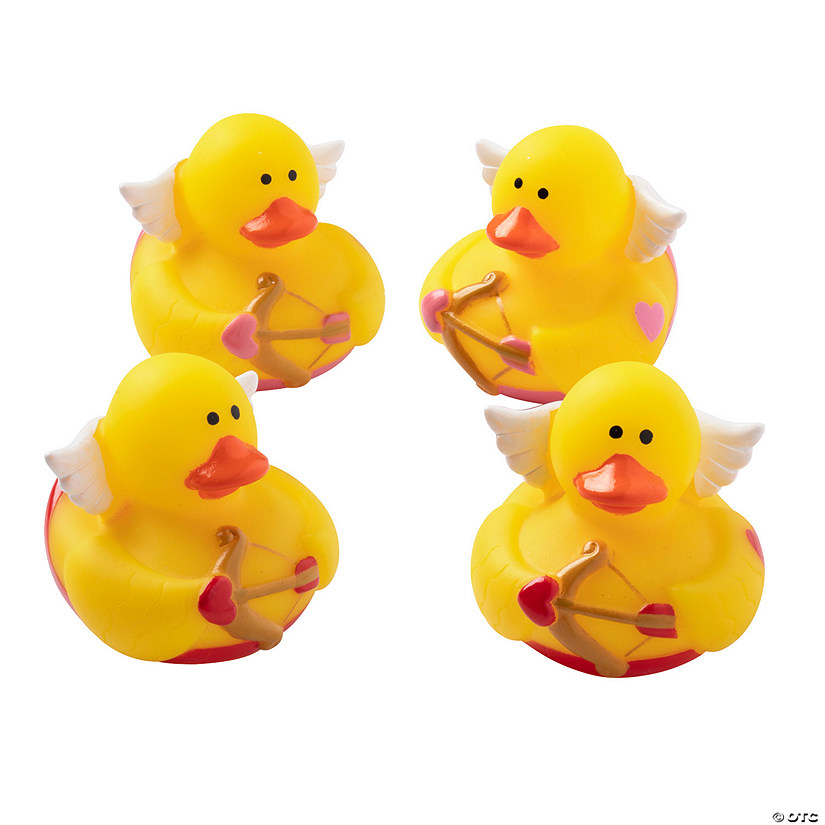 2" x 2" Valentine's Day Cupid Rubber Ducks - 12 Pc. Image
