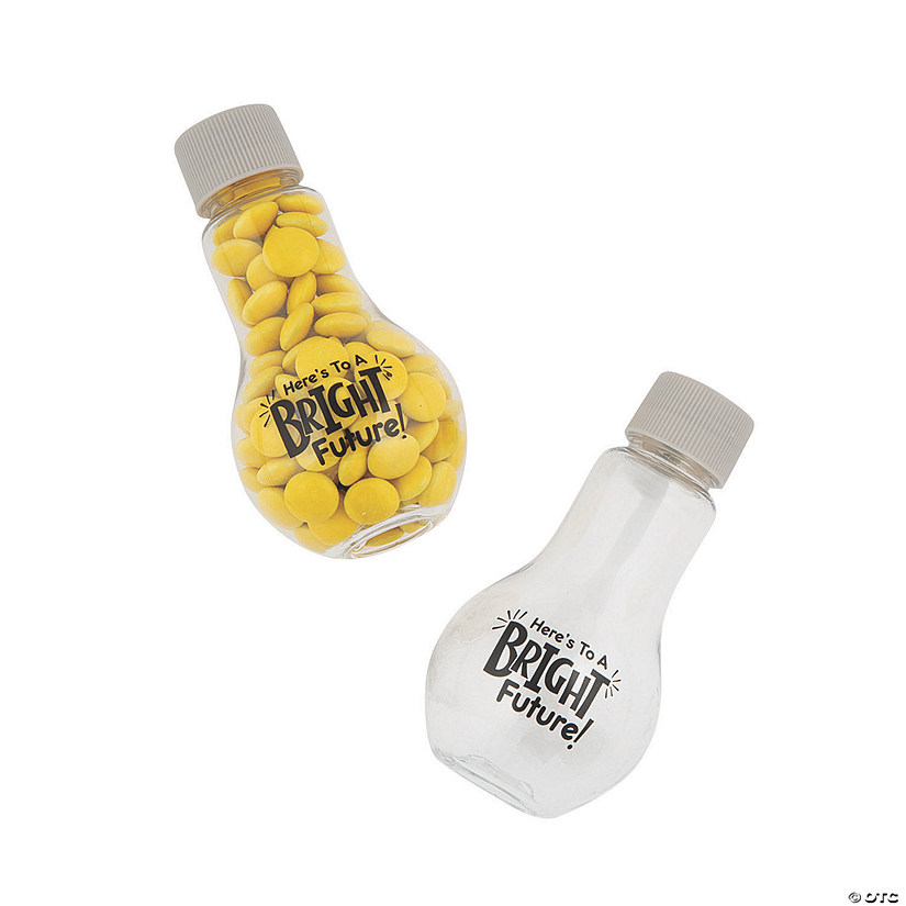 2" x 4 1/2" Lightbulb-Shaped BPA-Free Plastic Containers - 12 Pc. Image