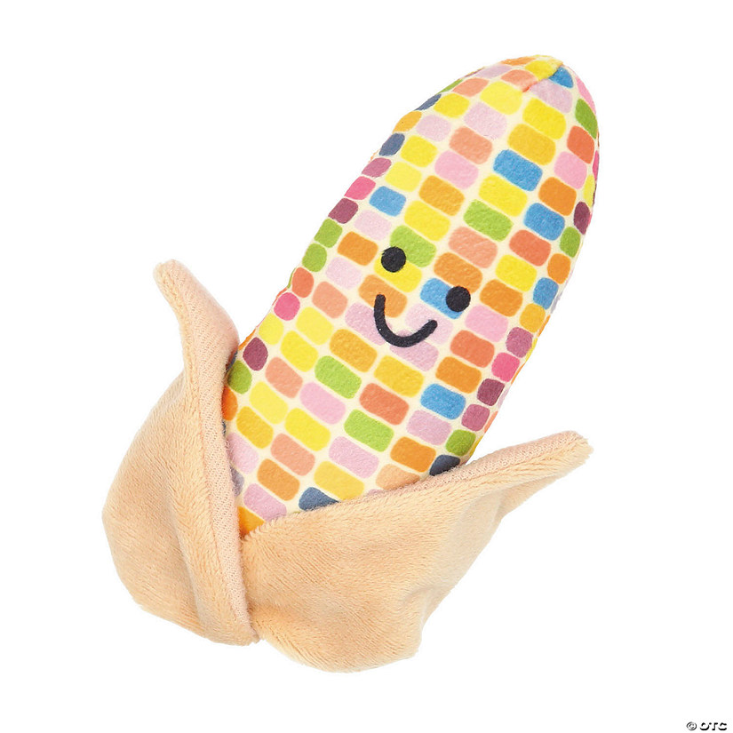 2" x 5" Fall-Themed Rainbow Stuffed Corn Cobs - 12 Pc. Image