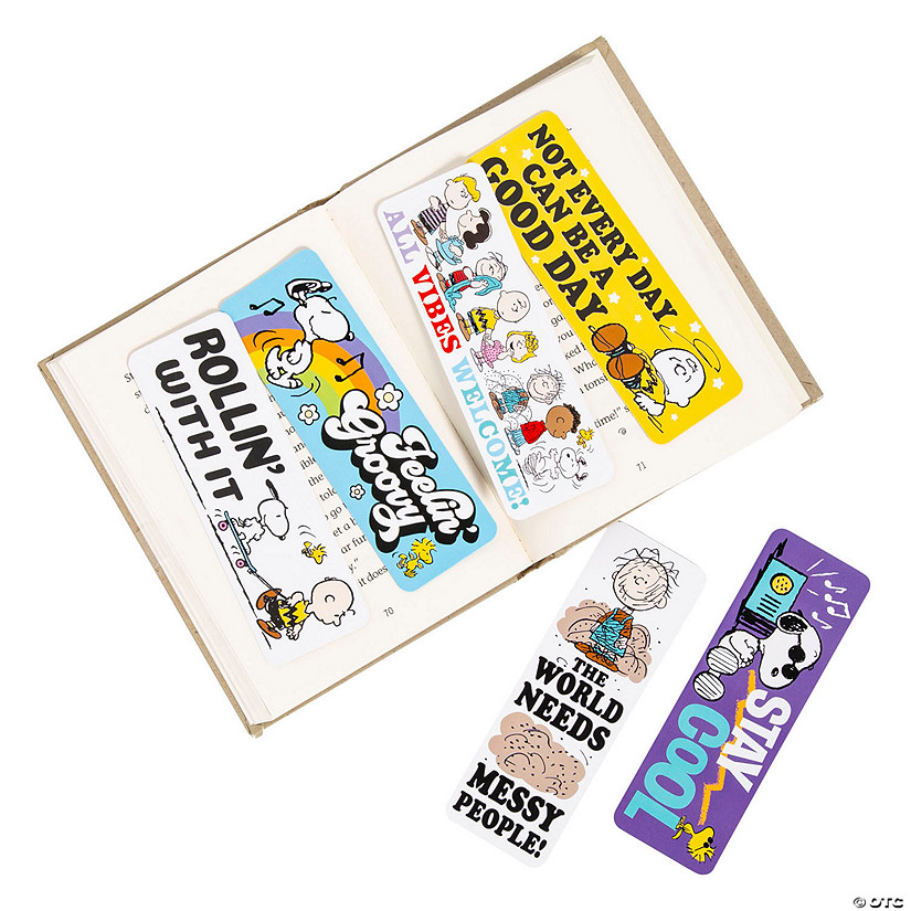 2" x 6" Bulk 48 Pc. Peanuts&#174; Snoopy & Friends Double-Sided Bookmarks Image