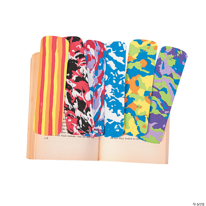 2" x 7" Bulk 72 Pc. Funky Multicolor Cardstock Bookmarks Image