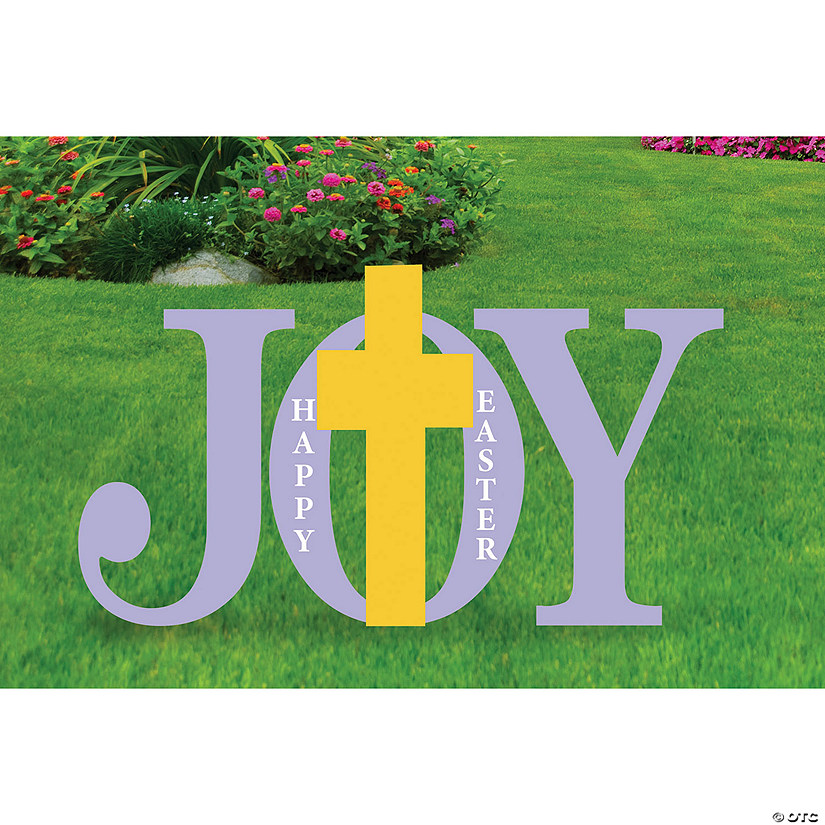 20" - 23" Joy Easter Letter Yard Signs - 3 Pc. Image