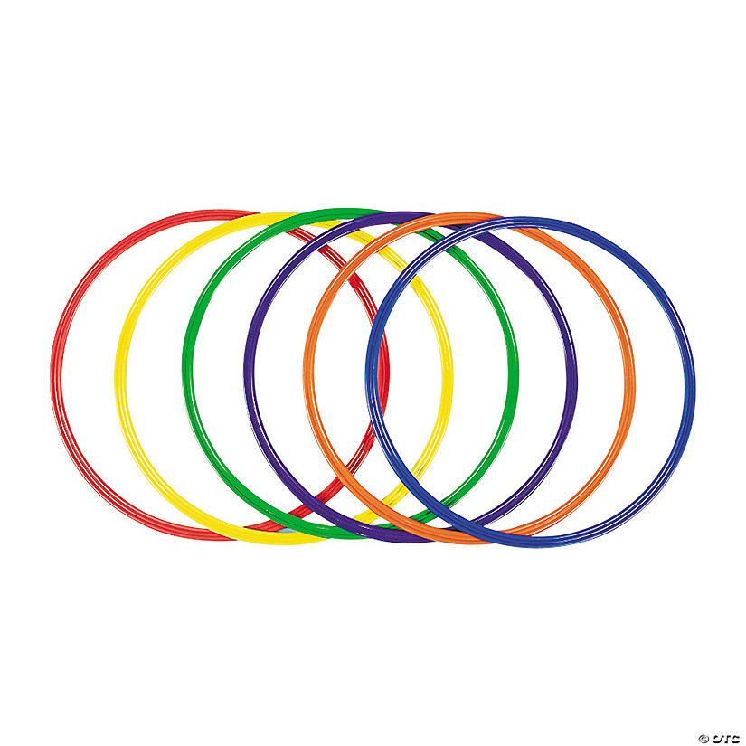 20" 6-Color Plastic Ring Obstacle Course Set - 6 Pc. Image