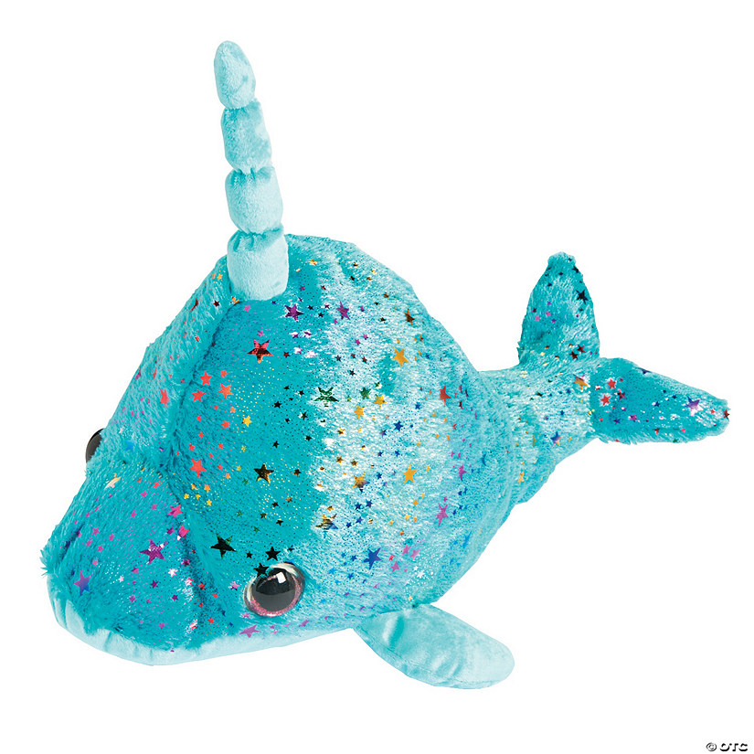 20" Blue Stuffed Narwhal Image