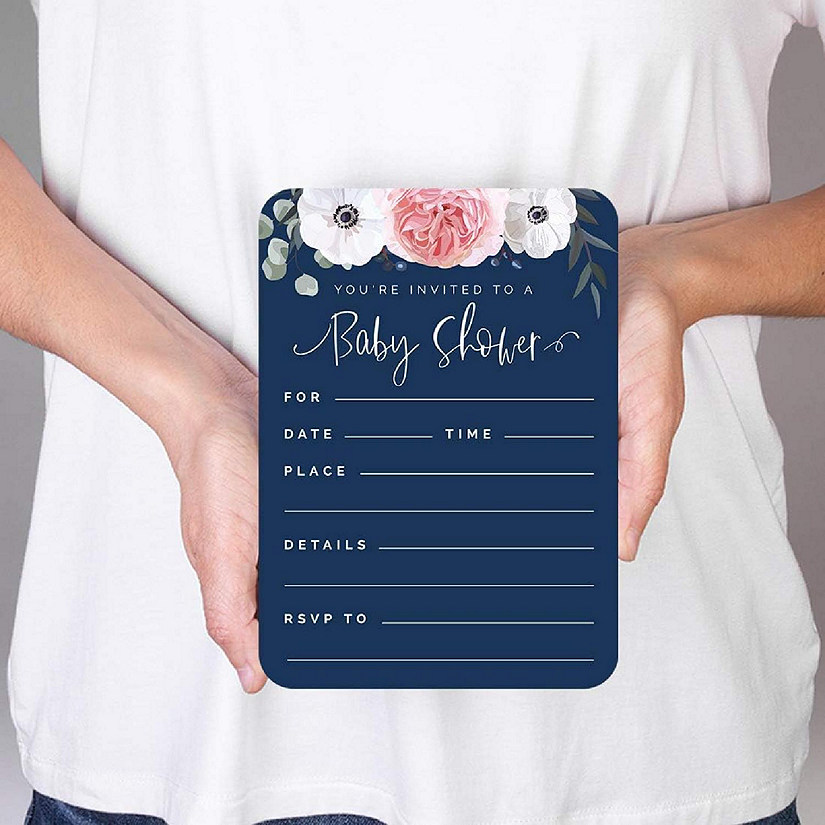 20 Eucalyptus Baby Shower Invitations Image