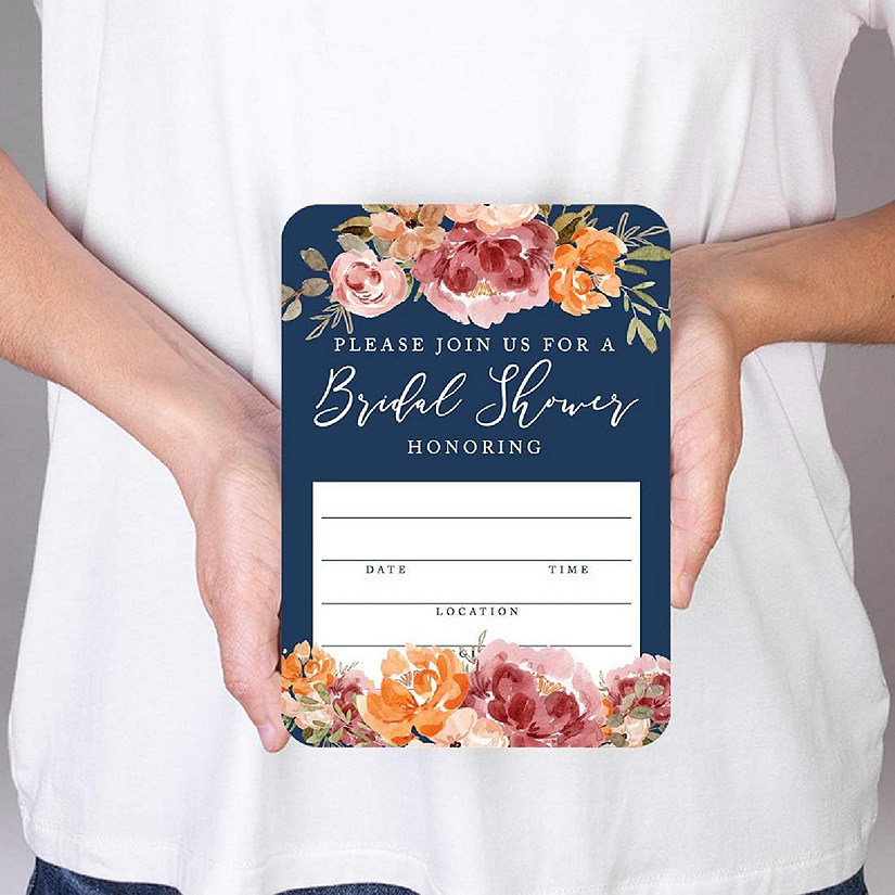 20 Fall Orange Bridal Shower Invitations Image