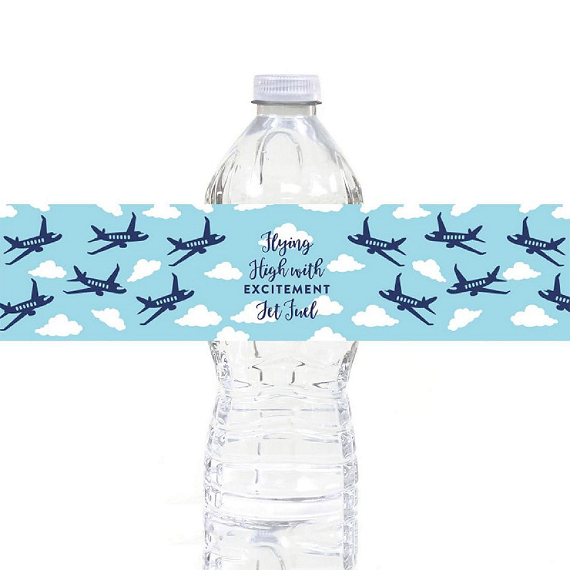 20 Flying High Airplane Label  2.5x8.5in Image