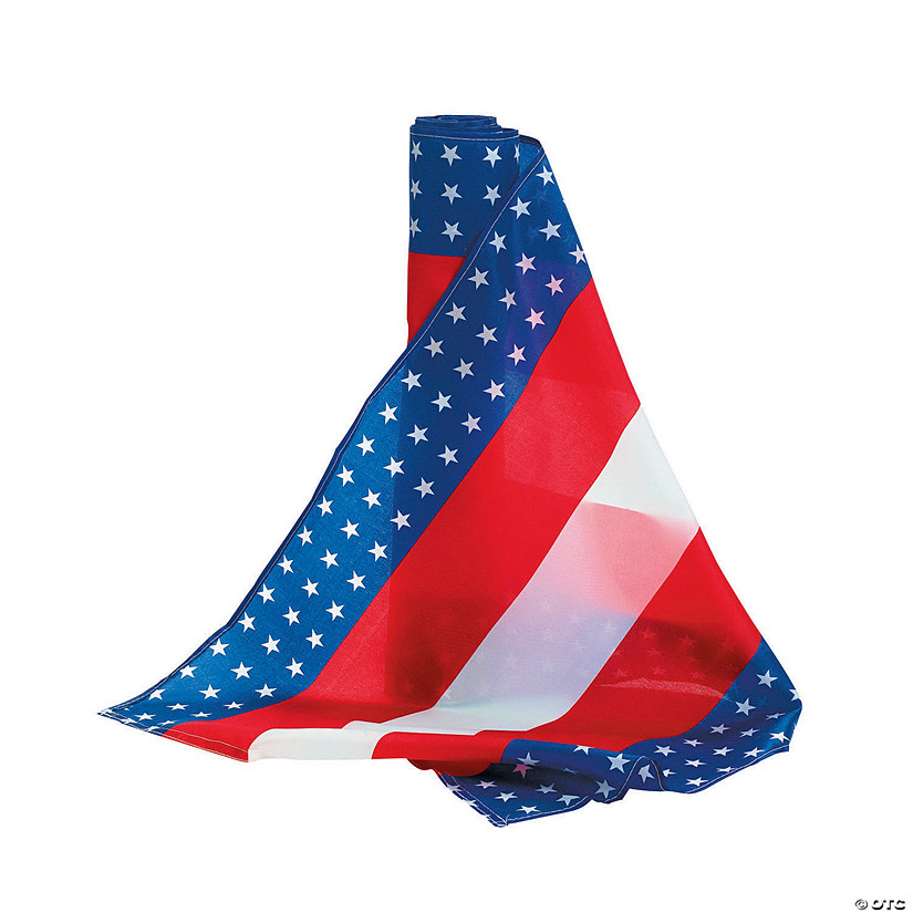 20 Ft. x 18" Classic USA Patriotic Poly-cotton Fabric Bunting Image