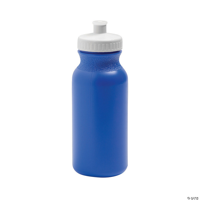 20 oz. Blue Plastic Water Bottles - 50 Pc. Image