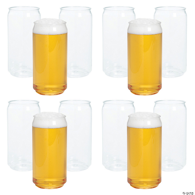 20 oz. Bulk 60 Ct. Can-Shaped Reusable Plastic Glasses Image