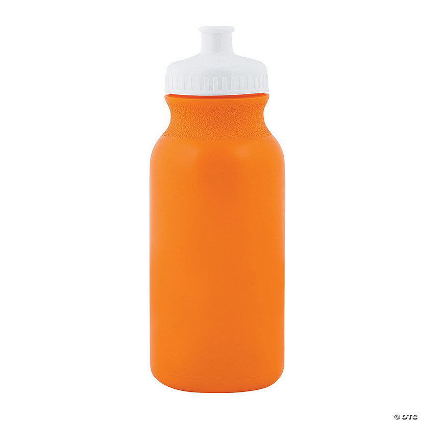 20 oz. Orange Plastic Water Bottles - 50 Pc. Image