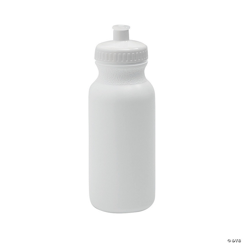 20 oz. White Plastic Water Bottles - 50 Pc. Image