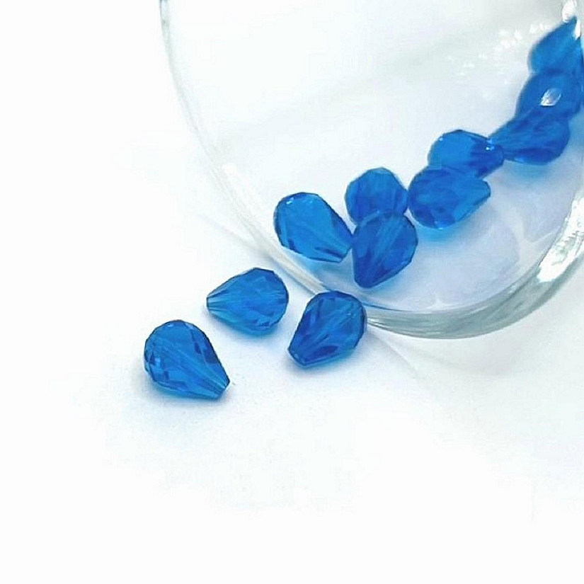 20 Pcs 6x8mm Dark Blue Birthstone Beads Image