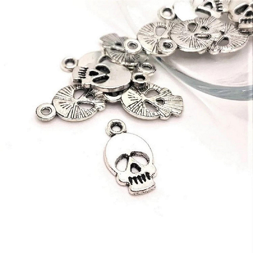 20 Pcs Halloween Small Skull Charms Image