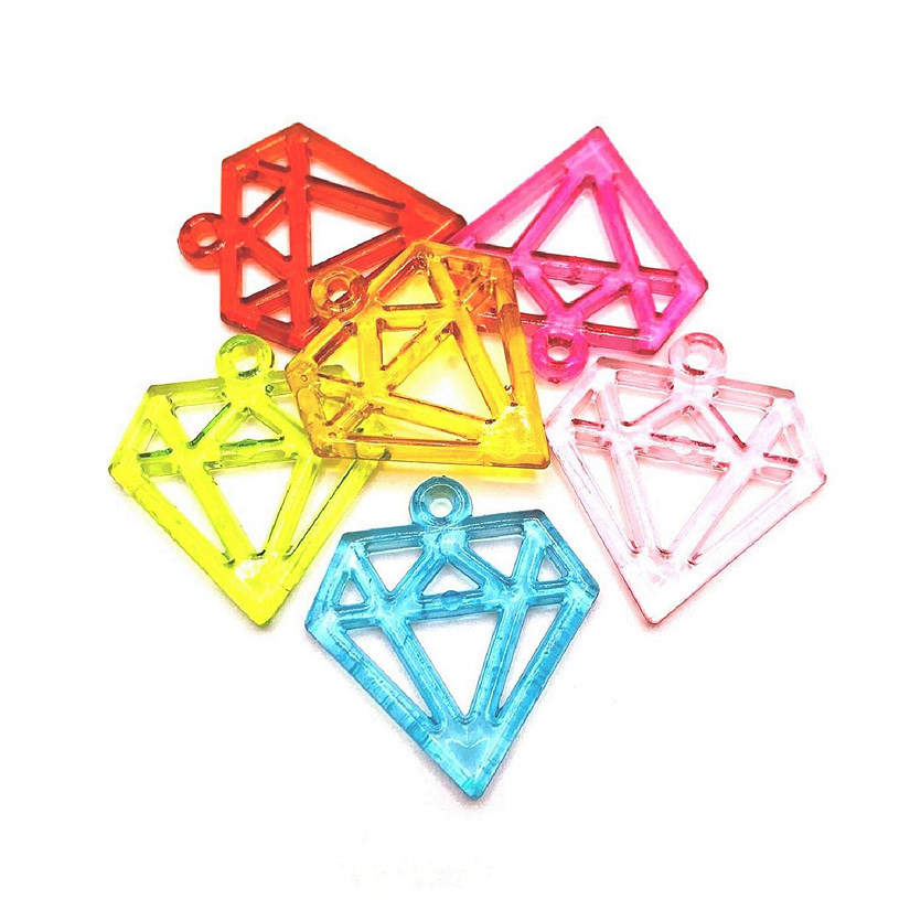 20 Pcs Mixed Diamond Shape Charms Oriental Trading