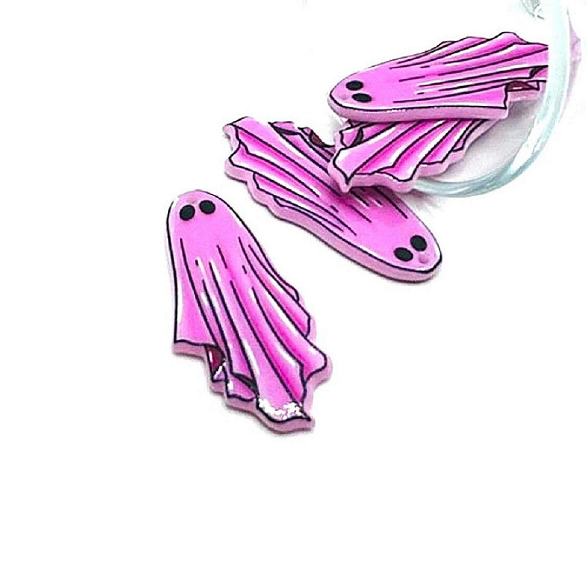 20 Pcs Pink Ghost Halloween Charms Image