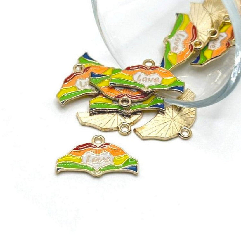 20 Pcs Rainbow Pride Love Charms Image