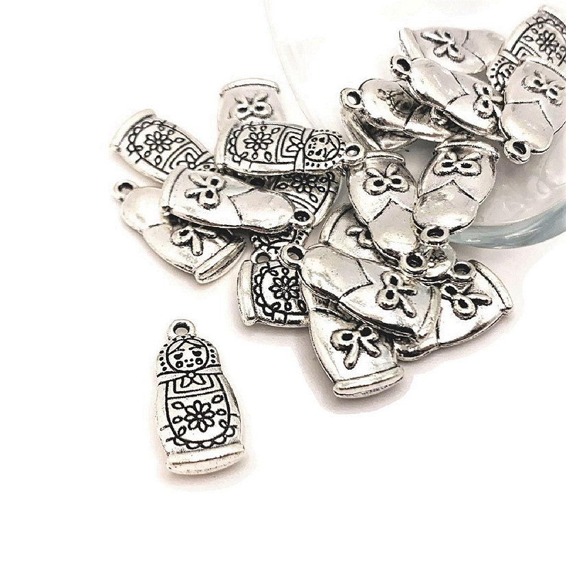 20 Pcs Russian Doll Matryoshka Charms Image