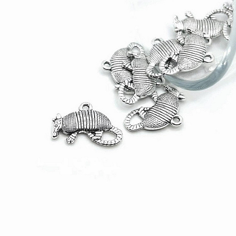 20 Pcs Silver Armadillo Charms Image