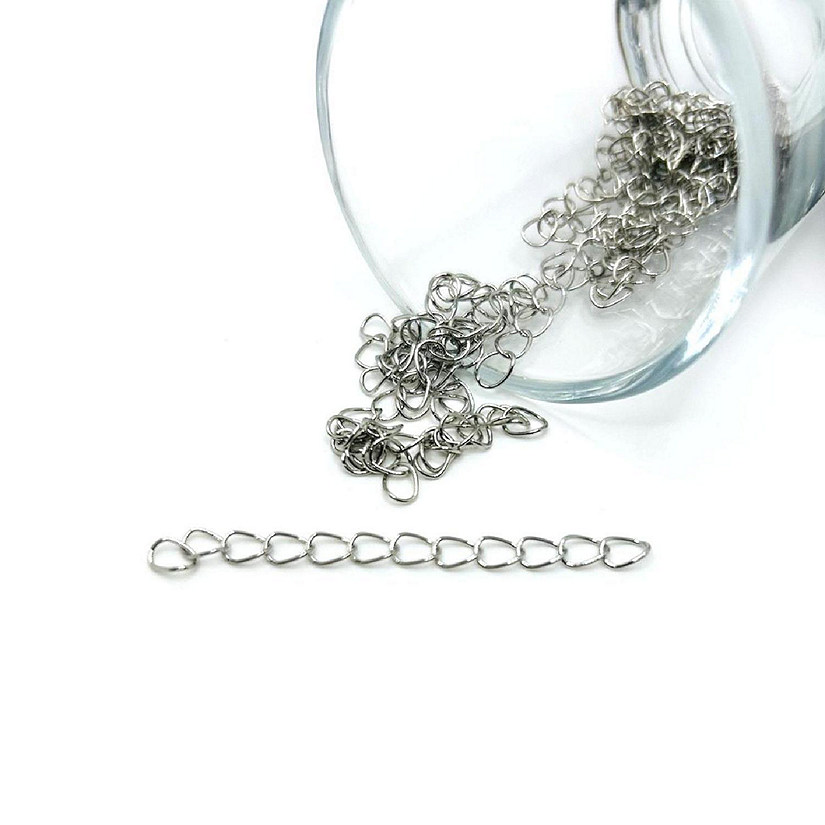 20 Pcs Silver Necklace Extenders Image