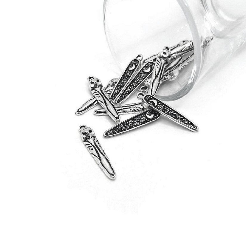 20 Pcs Silver Owl Pendant Charms Image