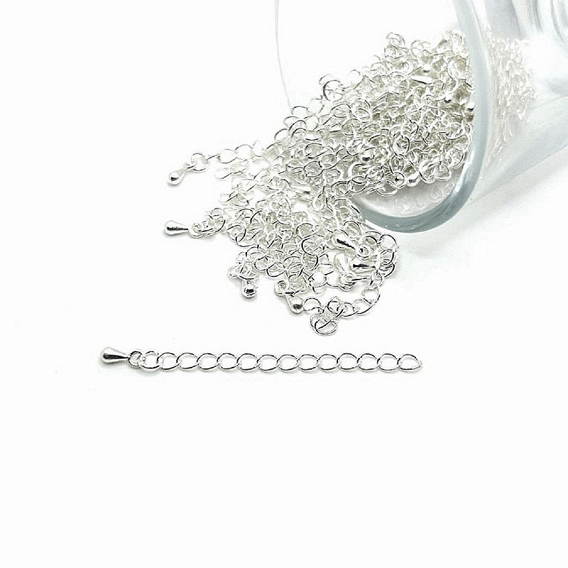 20 Pcs Silver Plated Necklace Extenders Image