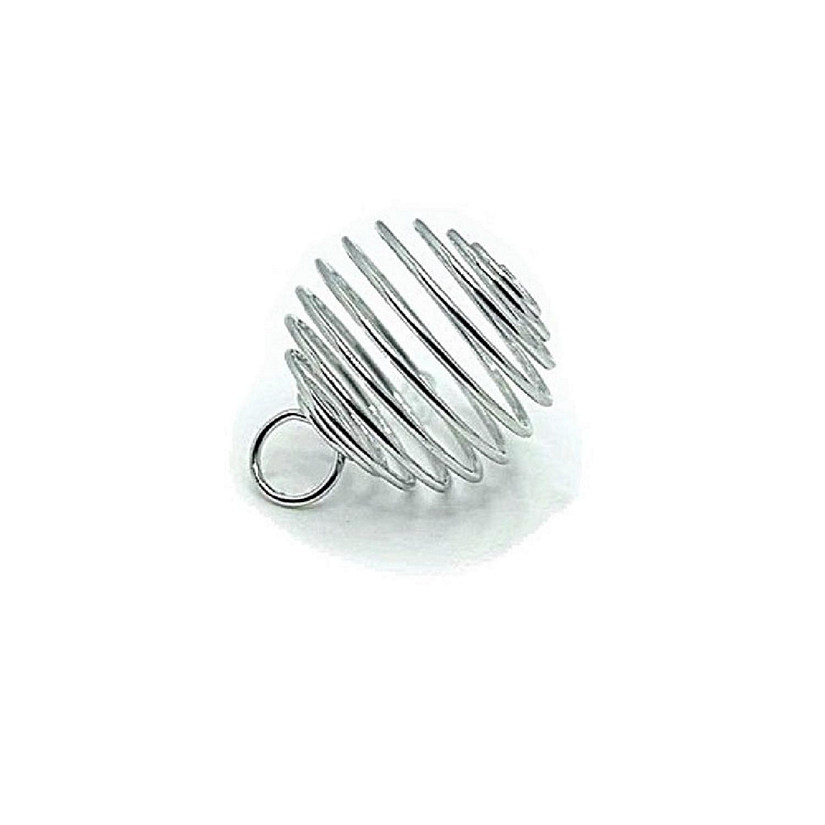 20 Pcs Silver Spiral Lantern Bead Cages Image