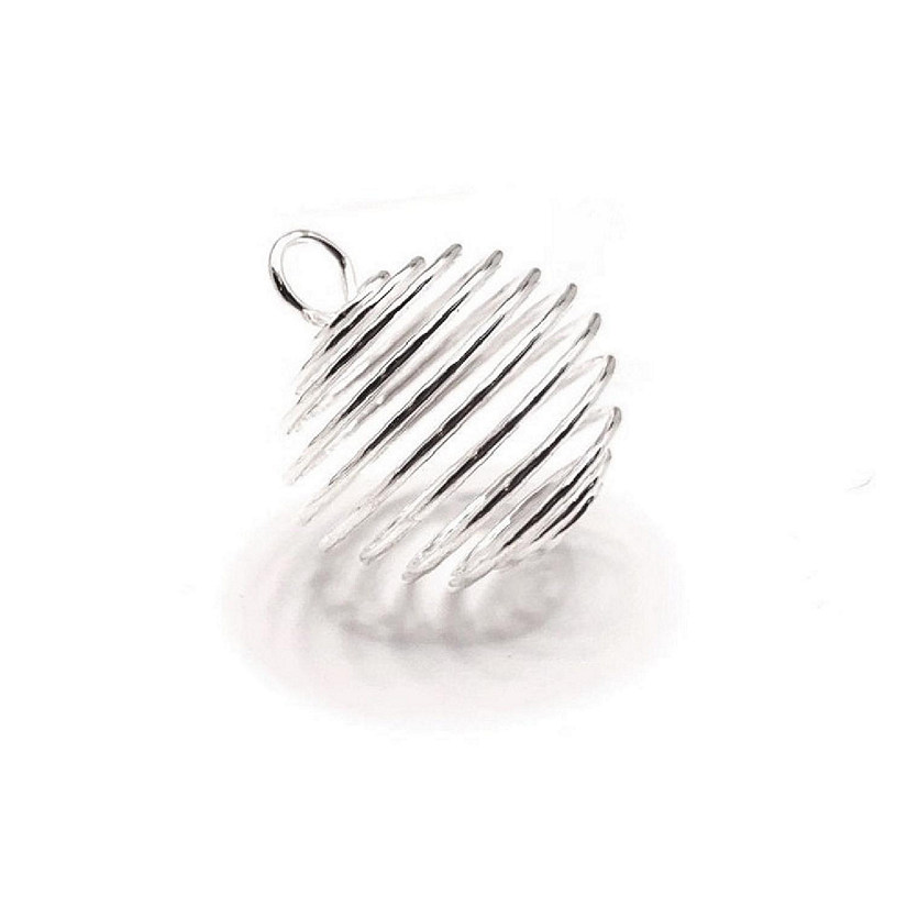 20 Pcs Silver Spiral Lantern Bead Cages Image