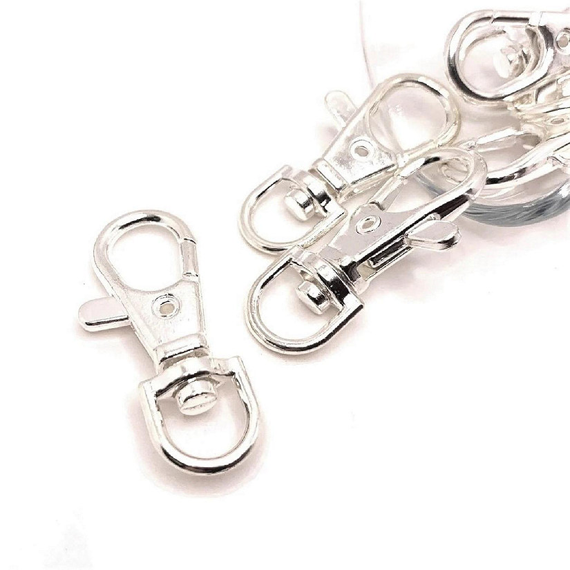 20 Pcs Silver Swivel Clasps Lanyard Clip Image