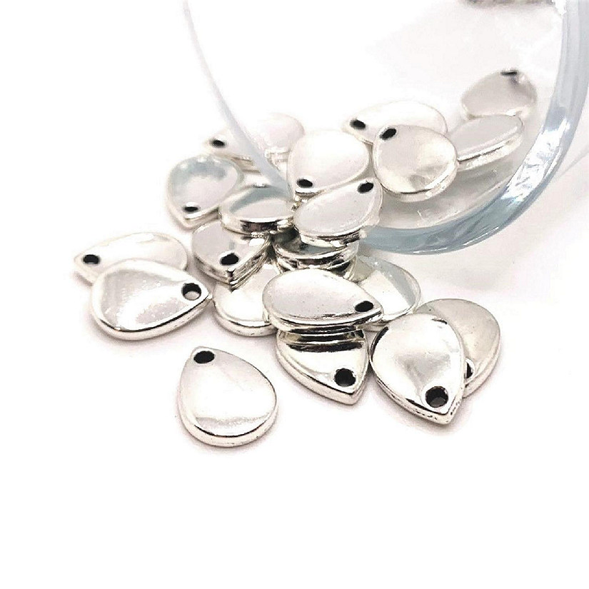 20 Pcs Silver Waterdrop Embellishments Image