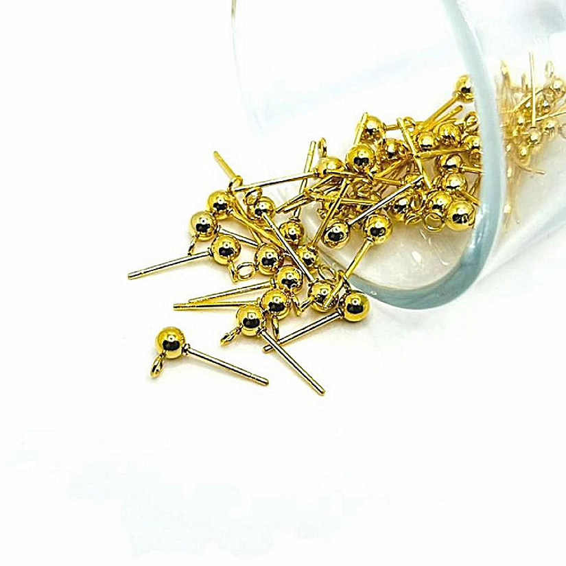 20 Pcs Stainless Steel Stud Earring Base Image