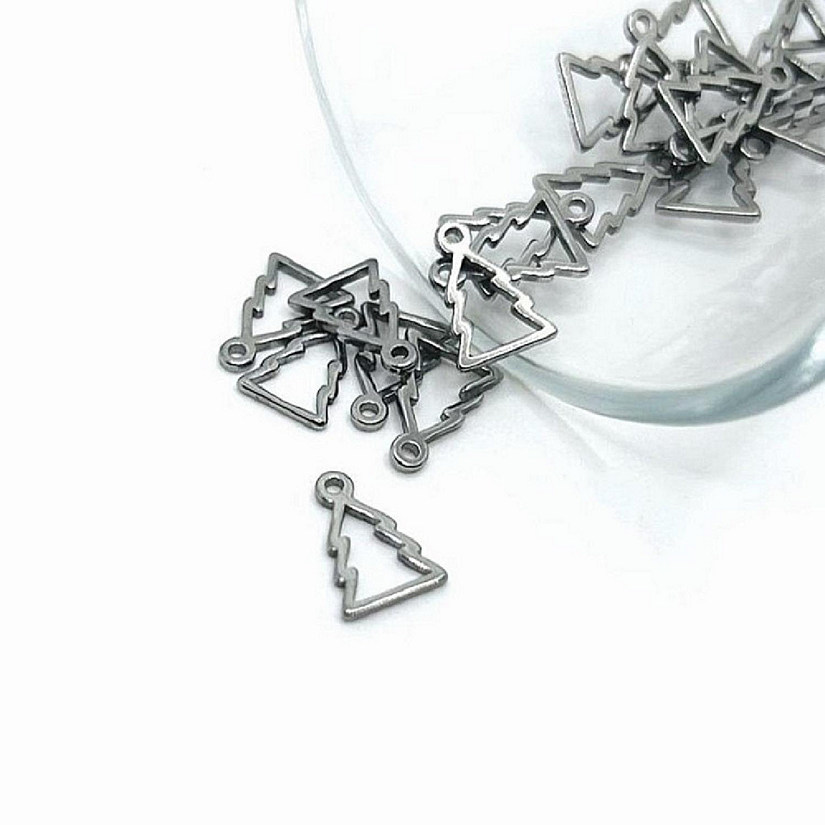 20 Pcs Steel Christmas Tree Charms Image