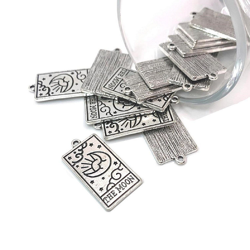 20 Pcs The Moon Tarot Card Charms Image