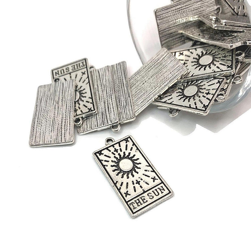 20 Pcs The Sun Tarot Card Charms Image